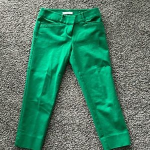 LOFT 0P Kelly Green cropped slim fit pants